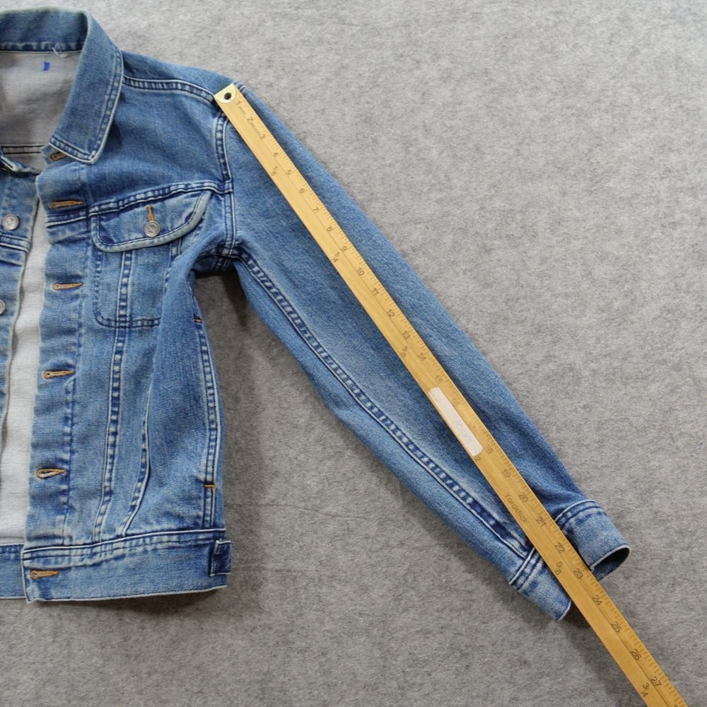 APC Jacket Womens Small Blue Denim Trucker Button Up Stretch Button Up - Picture 11 of 12